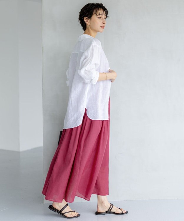 23区 LIBECO ベーシック シャツ ホワイト