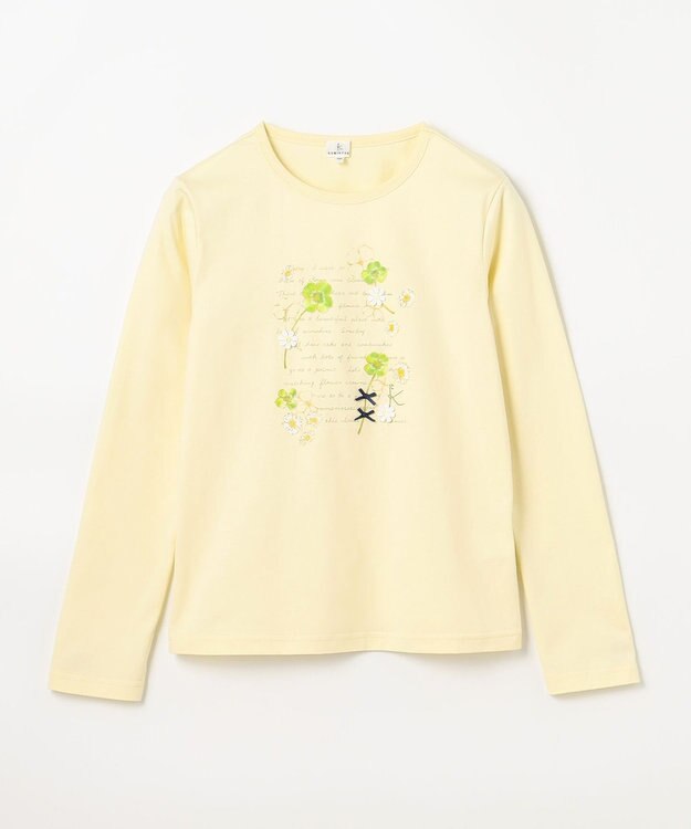 組曲 KIDS 【150-160㎝】オシバナクローバー Tシャツ イエロー系