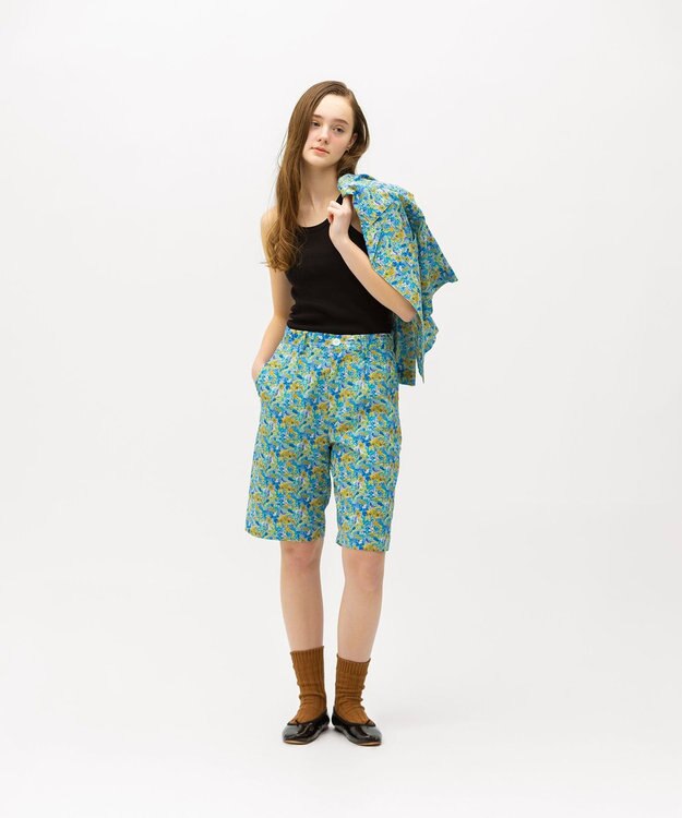 LENO LIBERTY PRINT SHORTS / リバティプリントショーツ BLUE