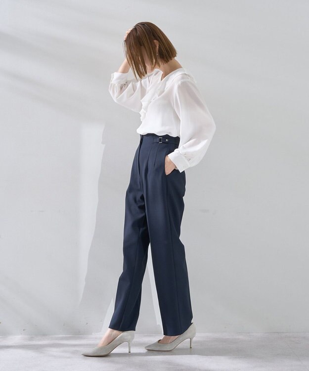 YECCA VECCA ラッフルブラウス White