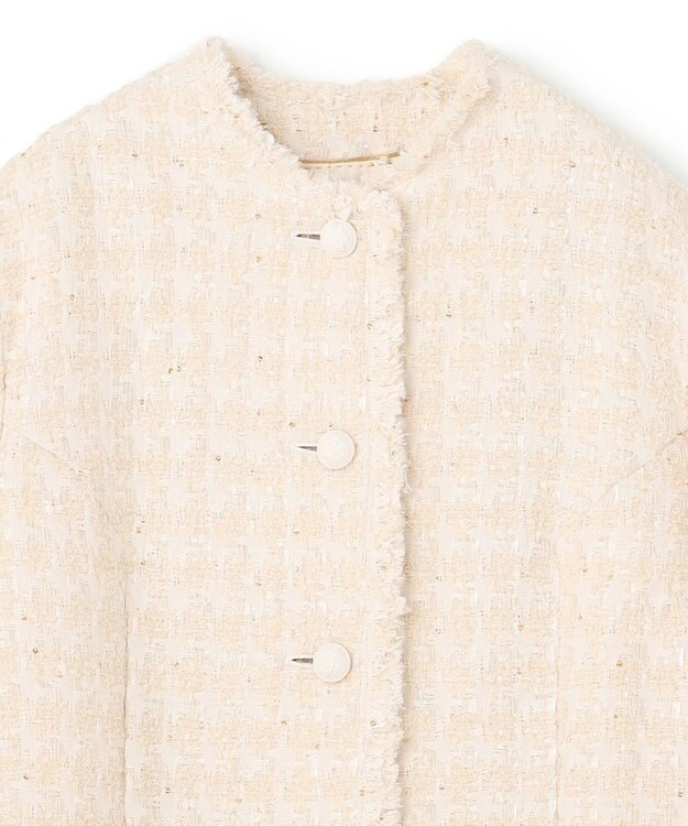 BEIGE， 【S-size】MONGE / ノーカラージャケット Ecru