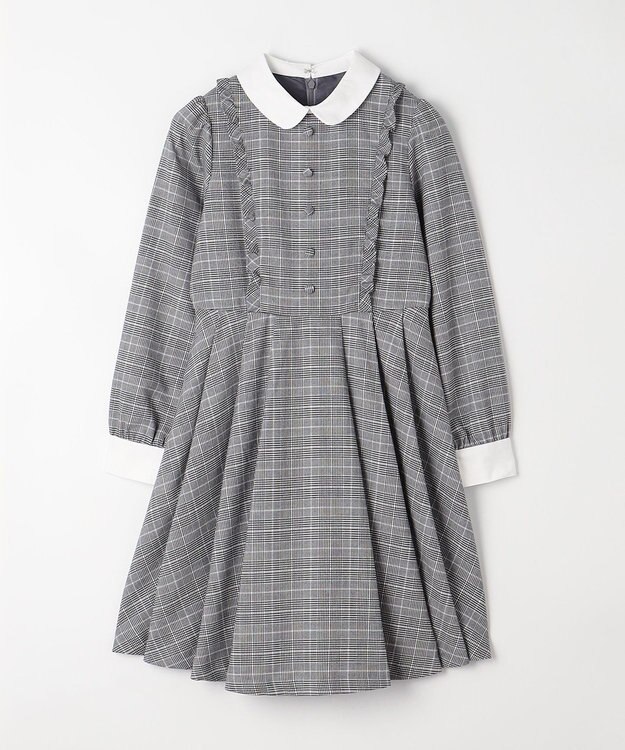 ANY KIDS 長袖 ワンピース グレンチェック