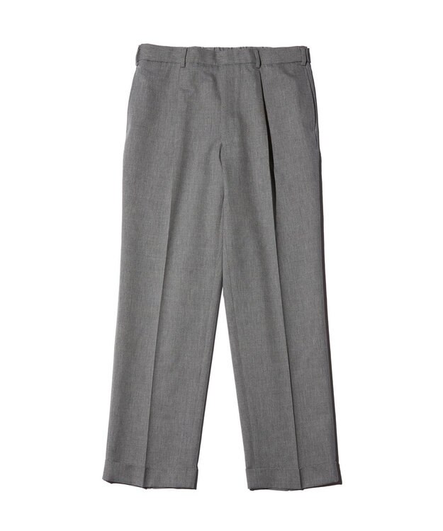 J.PRESS MEN 【J.PRESS ORIGINALS】Magic Cuba Wool Cotton Hopsack Spindle Piped stem１tuck / Made in Japan ライトグレー系