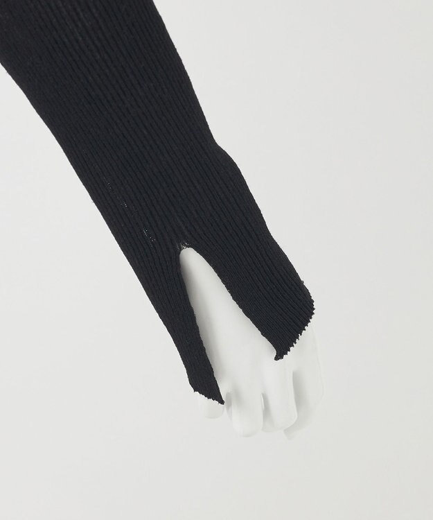 23区 S 【GOLD LABEL】コットンリネンシアー ニット ブラック系