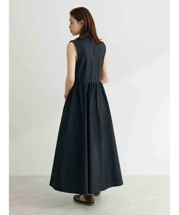 Green Parks ・Ｄｏｕｂｌｅ　Ｆｌａｇｓ　シャーリングノースリワンピ Black