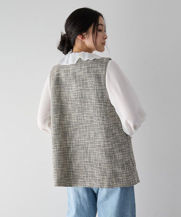 YECCA VECCA ラッフルブラウス White