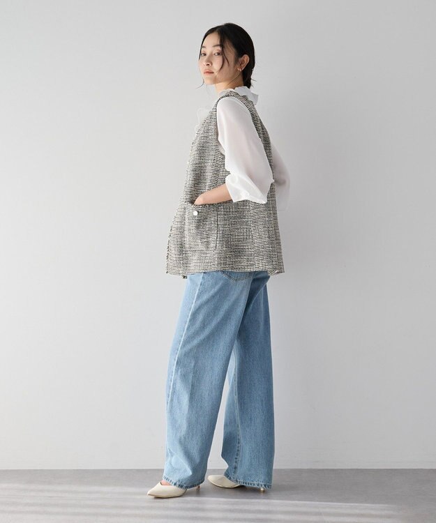 YECCA VECCA ラッフルブラウス White