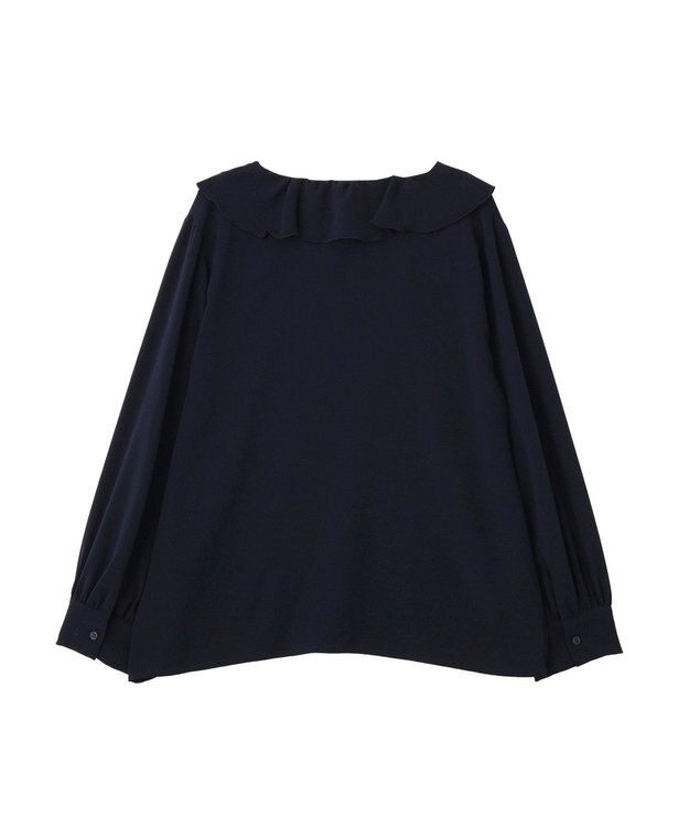 YECCA VECCA ラッフルブラウス Navy