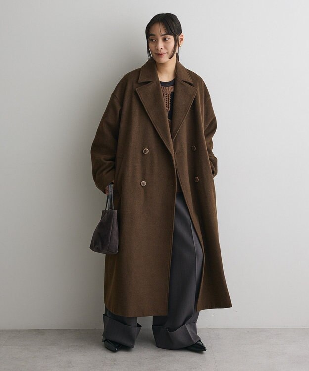 CRAFT STANDARD BOUTIQUE ウールライクロングコート Brown