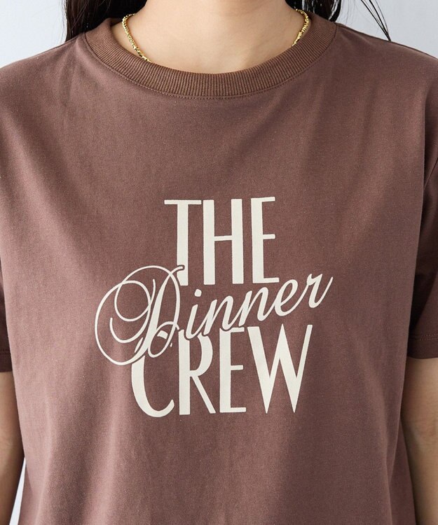 CRAFT STANDARD BOUTIQUE フロッキープリントＴシャツ Brown