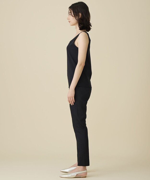 自由区 L スーピマスムーススリム タンクトップ ブラック