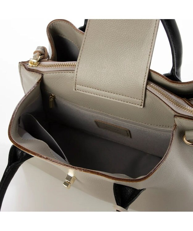 UNBILLION perche ゴートユーティリティヒネリかぶせトートS グレーブラック