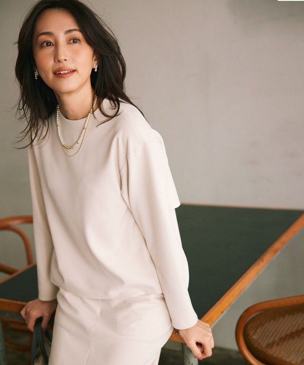 組曲 【KUMIKYOKU NAVY】コンフォータブルアムンゼン ティアードブラウス サンドベージュ系