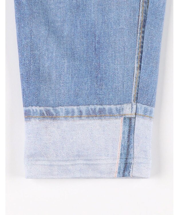 tsumori chisato SLEEP ツモリチサト ボトムス ロングパンツ ルームウェア 綿100%(本体) ミニ裏毛素材 デニム風プリント サルエルパンツ tsumori chisato SLEEP UOX558 /ワコール ブルー