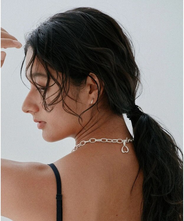 yoaa シルバー925 オープンハートネックレス シルバー925