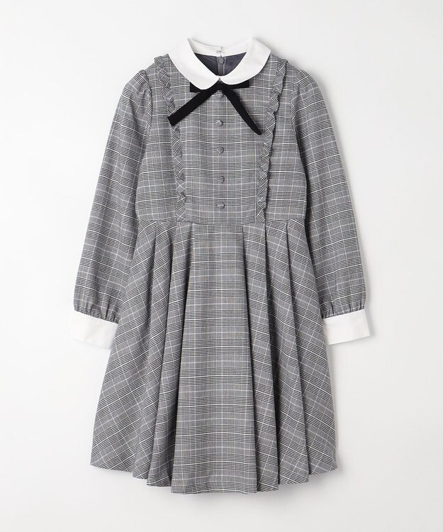 ANY KIDS 長袖 ワンピース グレンチェック