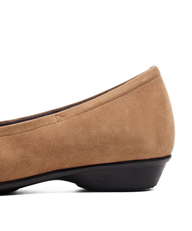 ASICS WALKING ペダラ レディース 2E 2.0cmヒール キャメル(起毛)×ブラック(エナメル)