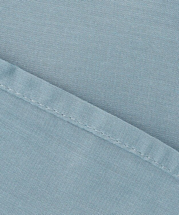 ANY L シアーテックリネンギャザーブラウス ブルー