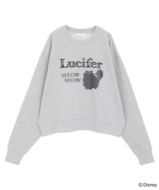 Green Parks Lucifer/ルシファー/レース英字ロゴスウェット Gray Mixture