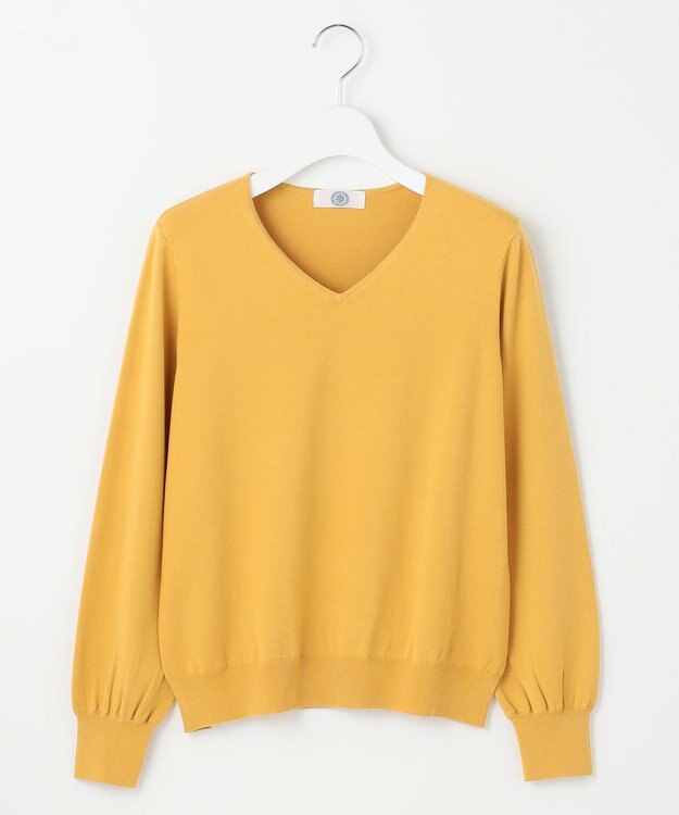 J.PRESS LADIES 【ご好評につき新色追加！・WEB限定カラーあり・洗える】PRINCE Vネック ニット イエロー系