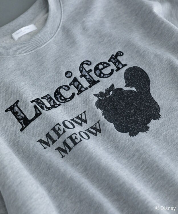 Green Parks Lucifer/ルシファー/レース英字ロゴスウェット Gray Mixture