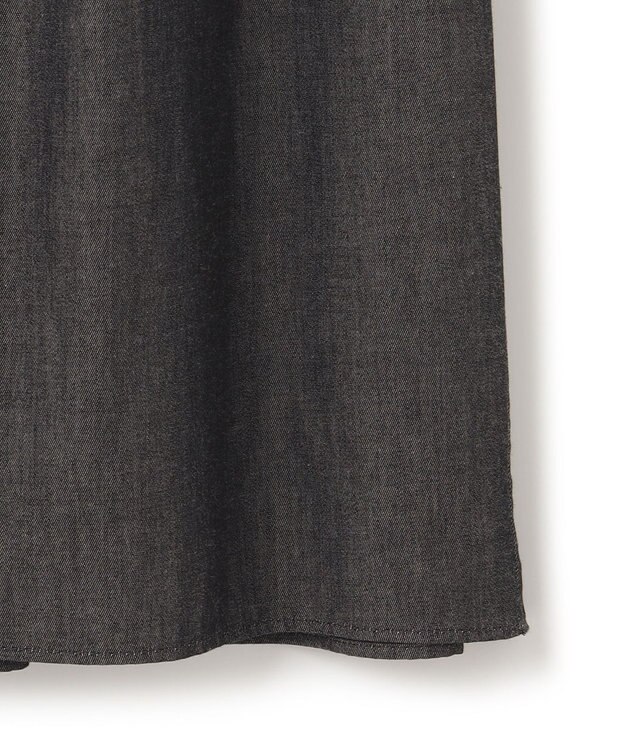 BEIGE， POMEGRANATE / ギャザーワンピース Chambray Black