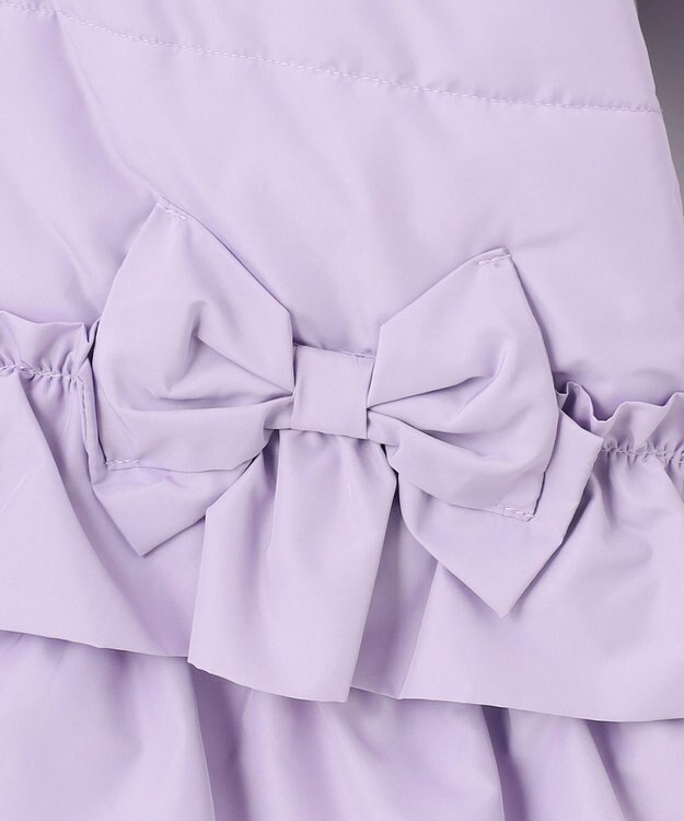 ANY KIDS 【洗濯機OK】中綿リボンコート ラベンダー