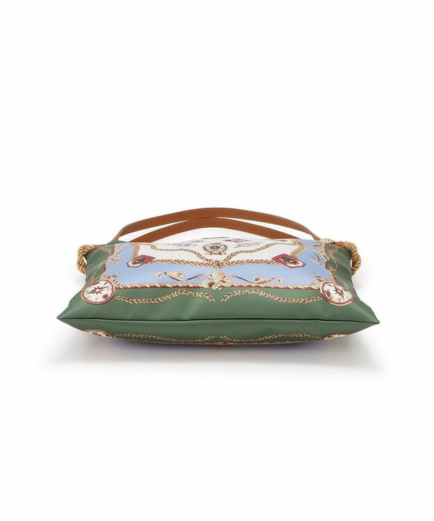 TOPKAPI 【TREASURE TOPKAPI】【アーカイブ】マイルドサテン スカーフ パネル柄 トートバッグ 2023 グリーン