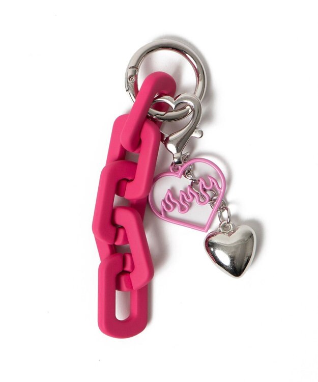WEGO ハートチェーンキーホルダー ピンク