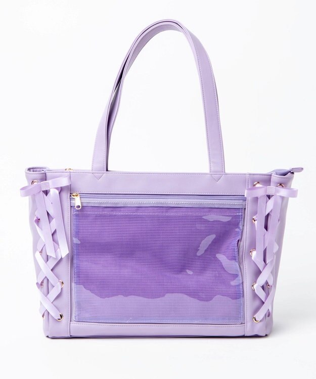 WEGO 【痛バ＆推し活】レースアップ痛バッグS ライトパープル