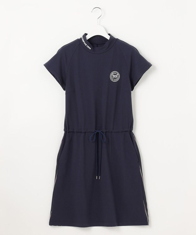 23区GOLF 【WOMEN】【吸水速乾/UVケア】モックネック ワンピース ネイビー系