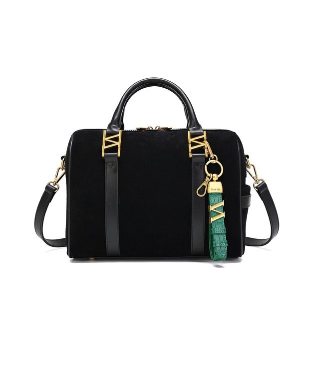 style code 【VerdeVari/ヴェルデヴァリ】スエードボストンバッグ ブラック