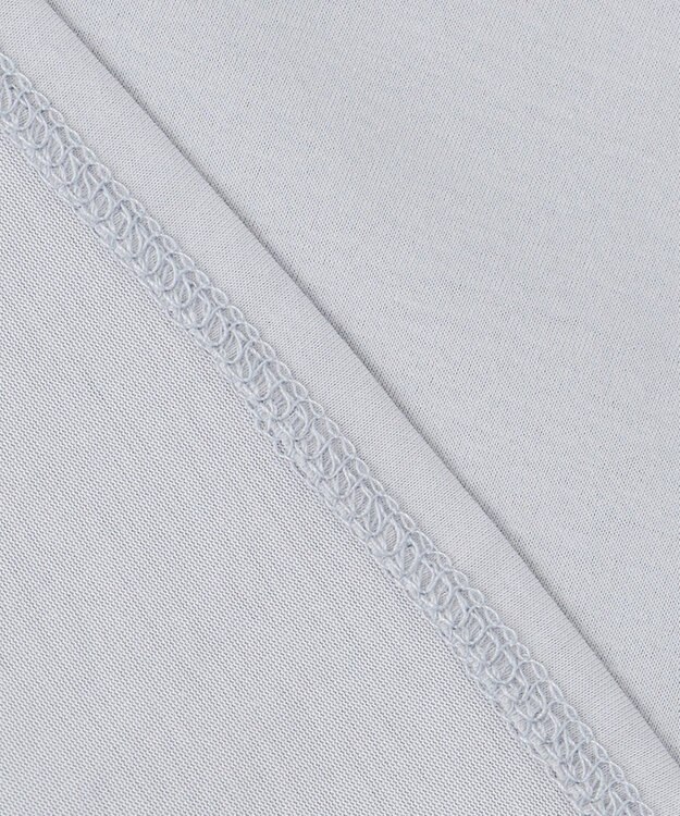 J.PRESS LADIES コンビジャージー フリルネック カットソー サックスブルー系