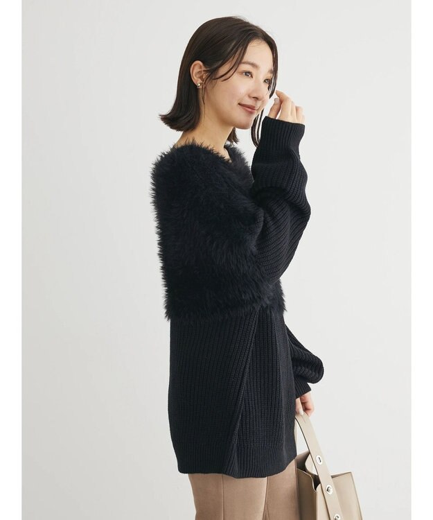 Green Parks ・Ｐｅｔｉｔ　Ｆｌｅｕｒ　シャギーキリカエニット Black