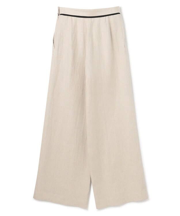 BEIGE， CHESTNUT / ワイドパンツ Flax