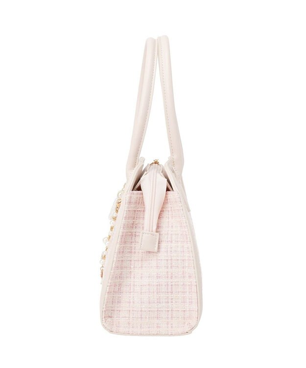 Maison de FLEUR チャーム付きツイード2Wayバッグ Light Pink