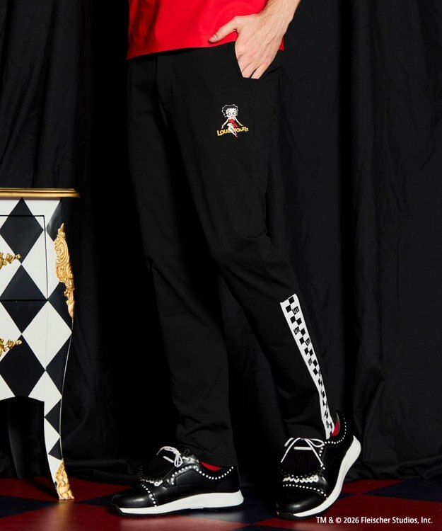 FILA GOLF／marie claire 【LOUDMOUTH×Betty Boop™】メンズ ロングパンツ Black