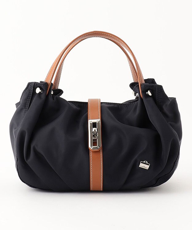 LA BAGAGERIE タックラウンド2WAYミニバッグ ネイビー