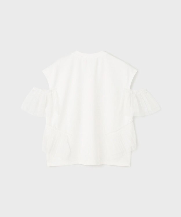 GRACE CONTINENTAL プリーツチュールカットトップ ホワイト