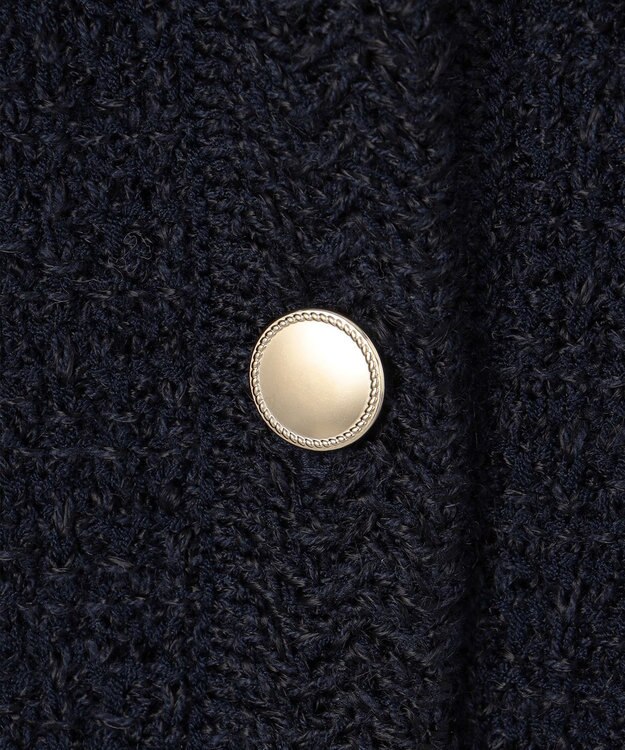 J.PRESS LADIES L 【洗える】DAILY TWEED ニット アウター ネイビー系