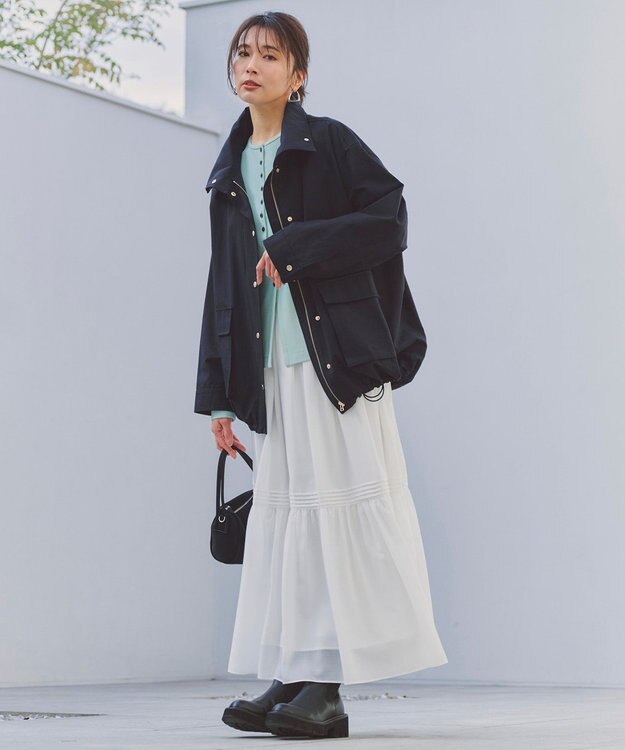 UNFILO L スタンド ZIPアウター ネイビー