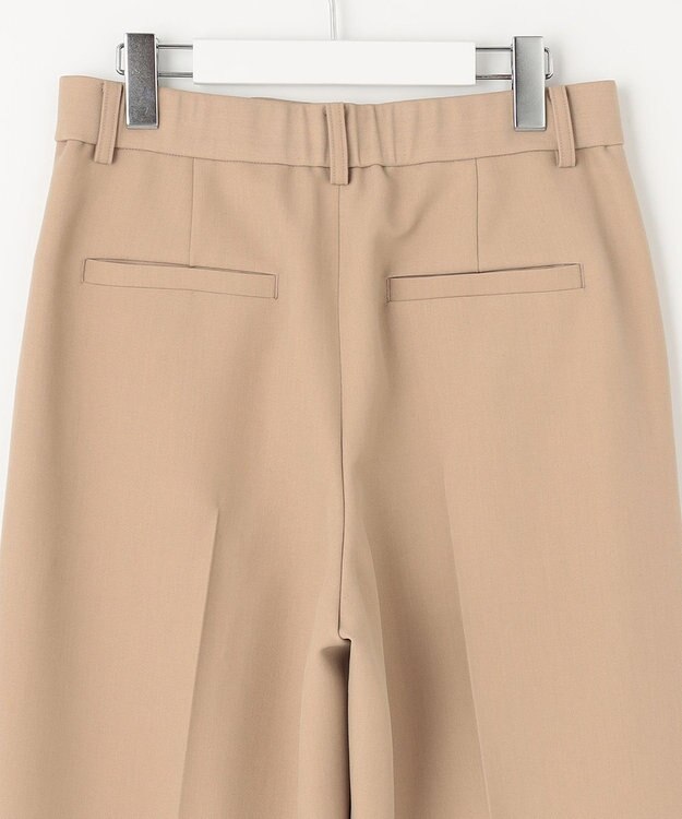 自由区 L 【洗える】オックスストレッチテーパード パンツ ベージュ