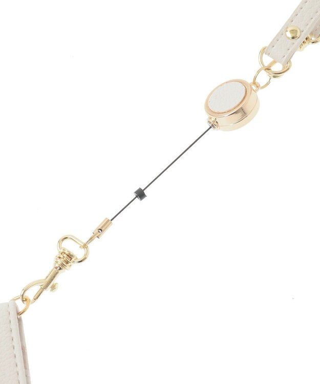 Maison de FLEUR 二つ折りリールパスケース Ecru