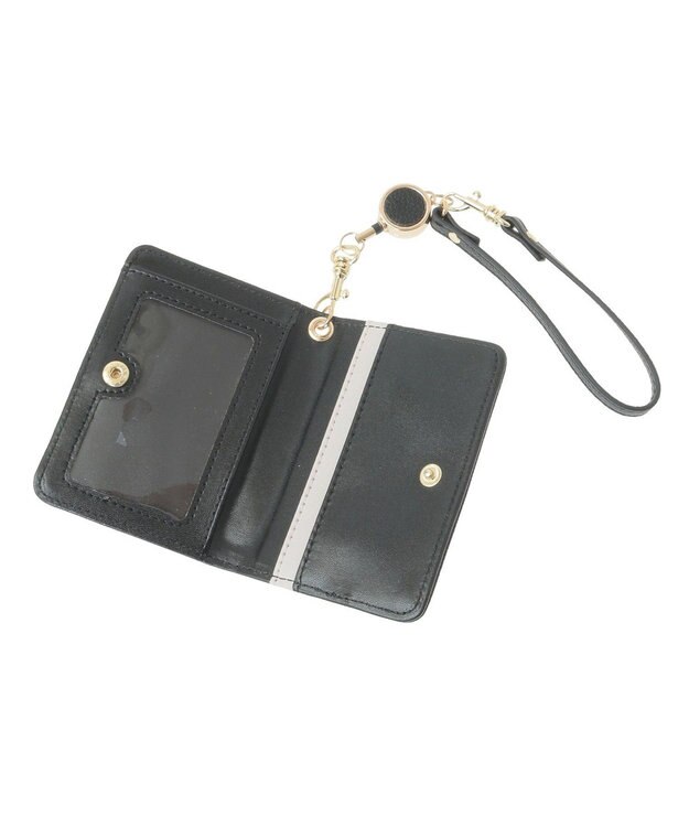 Maison de FLEUR 二つ折りリールパスケース Black