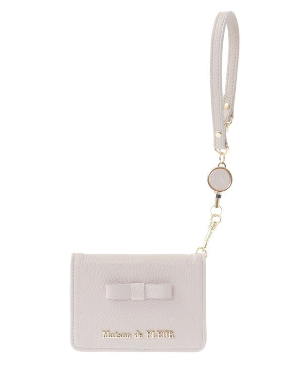 Maison de FLEUR 二つ折りリールパスケース Grayish Pink