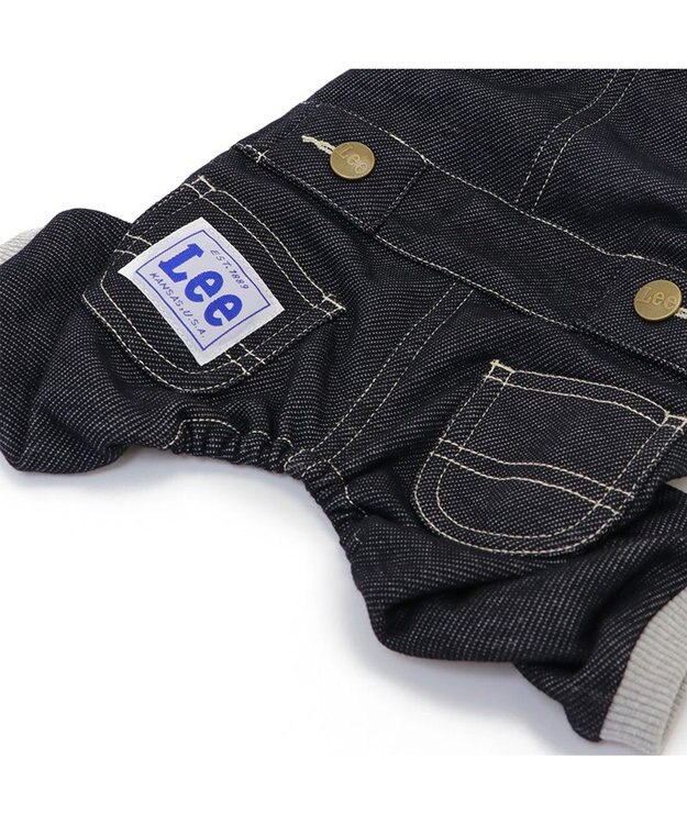 PET PARADISE Ｌｅｅ ニット デニム ロンパース 小型犬 紺（ネイビー・インディゴ）