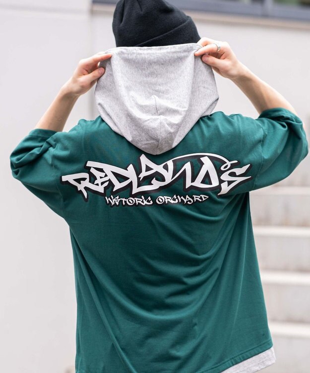 WEGO 【接触冷感/ユニセックス着用ITEM】エンボスロゴグラフィックTPK（SS） ダークグリーン