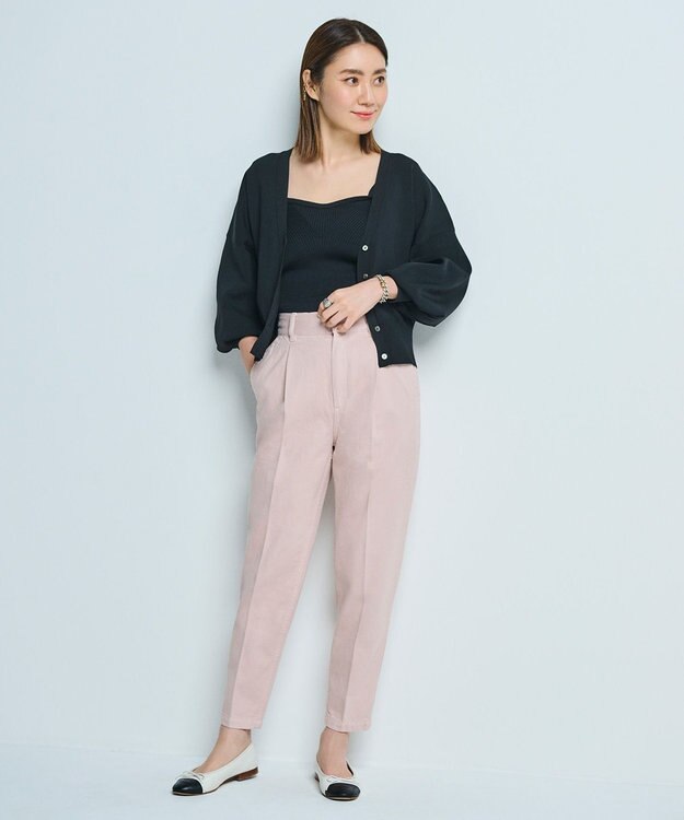 uncrave 【uncrave WHITE】テーパード デニムパンツ ピンク