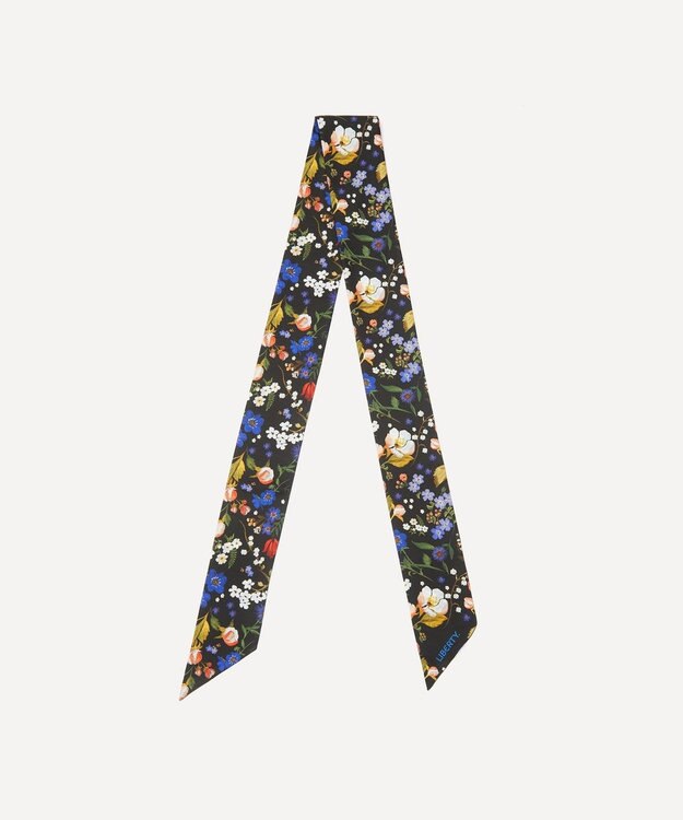 LIBERTY. ハイジ 8x160 スキニー シルクスカーフ ブラック