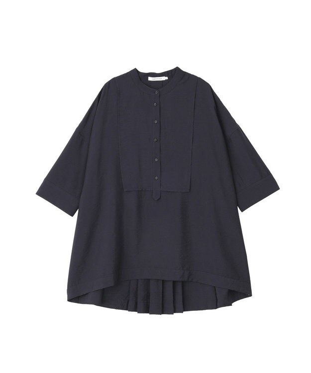 AMERICAN HOLIC 【WEB限定】接触冷感バンドカラーシャツチュニック Navy